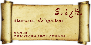 Stenczel Ágoston névjegykártya
